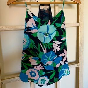 Loft XSP Floral Spaghetti Strap Top